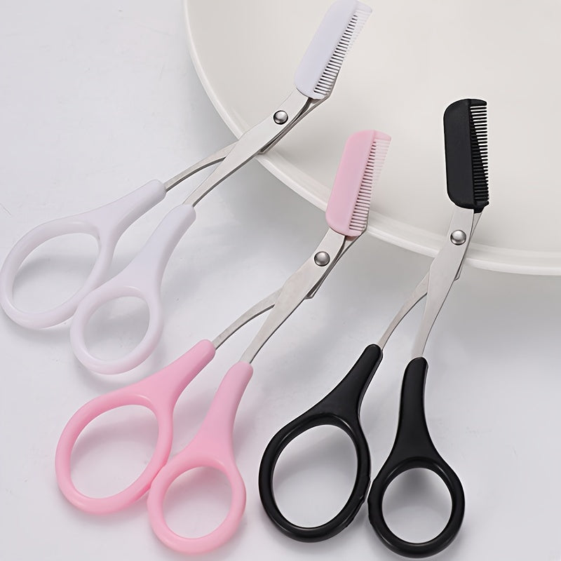 SharpMate Paslanmaz Çelik Kaş Makası ve Mini Tarak Kesici