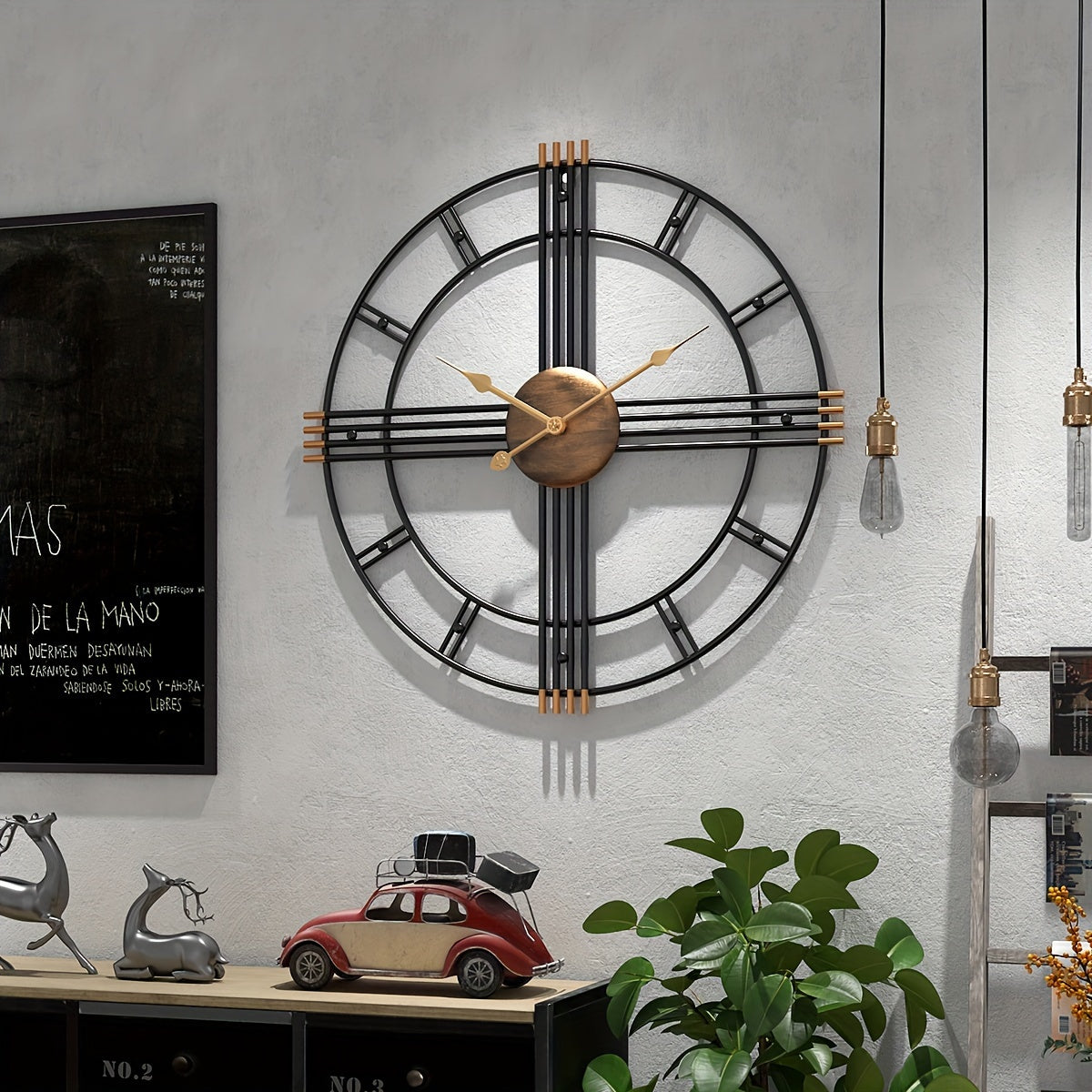 Nástěnné hodiny Casaelix Geometric Cross s minimalistickým designem a tichým chodem