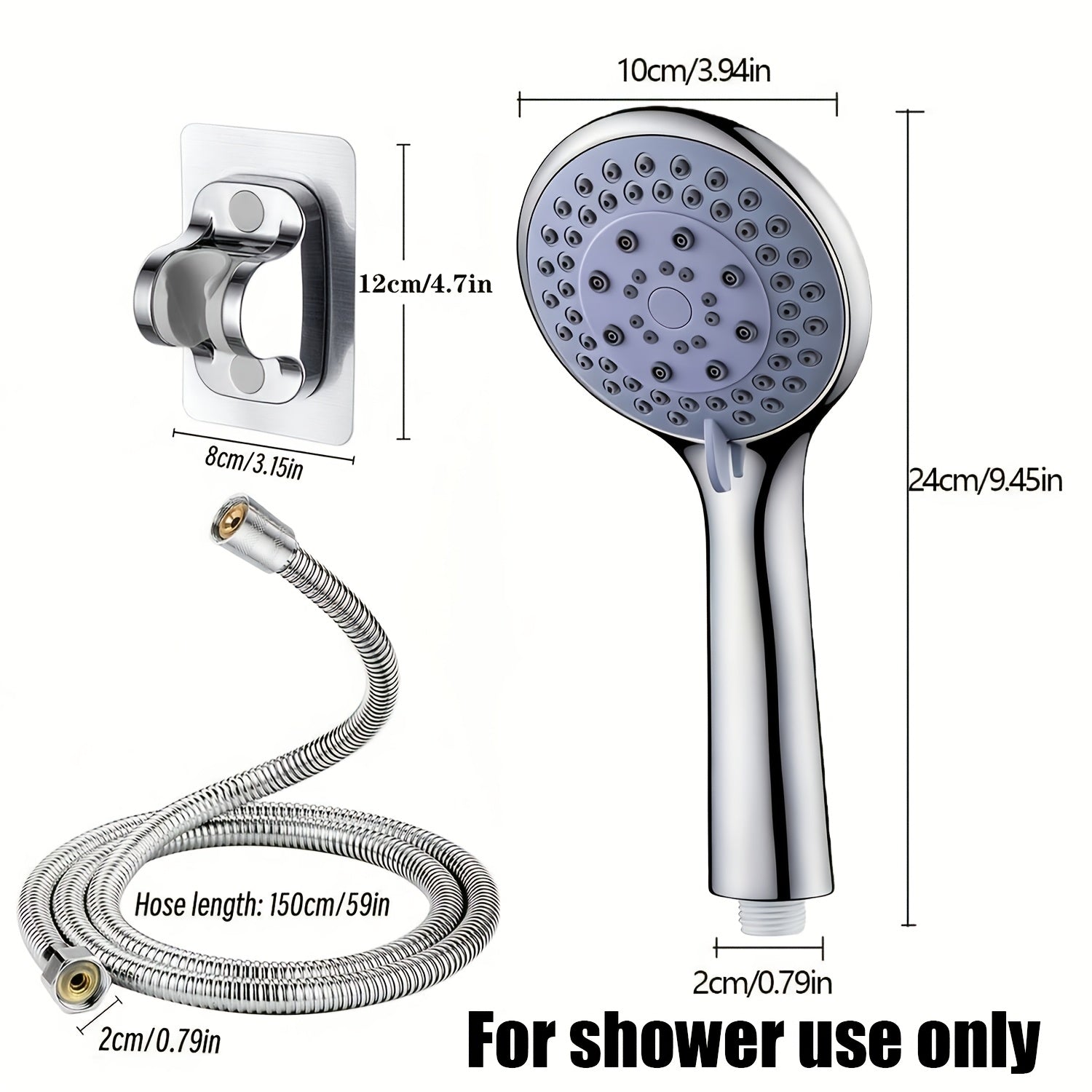 Kit de cabezal de ducha de alta presión Flowforce con cinco modos