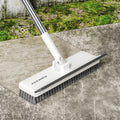 ScrubForce Rotating Floor Brush With Long Handle And Scraper Edge