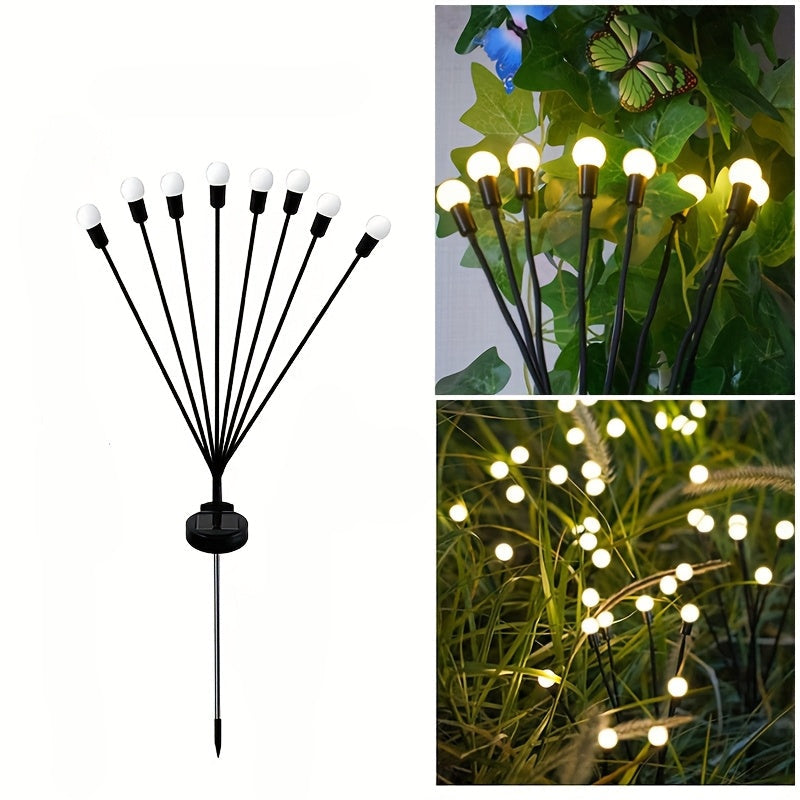أضواء أرضية سولار نايتفلير 6/8/10 LED على شكل يرقة للنباتات والمهرجانات