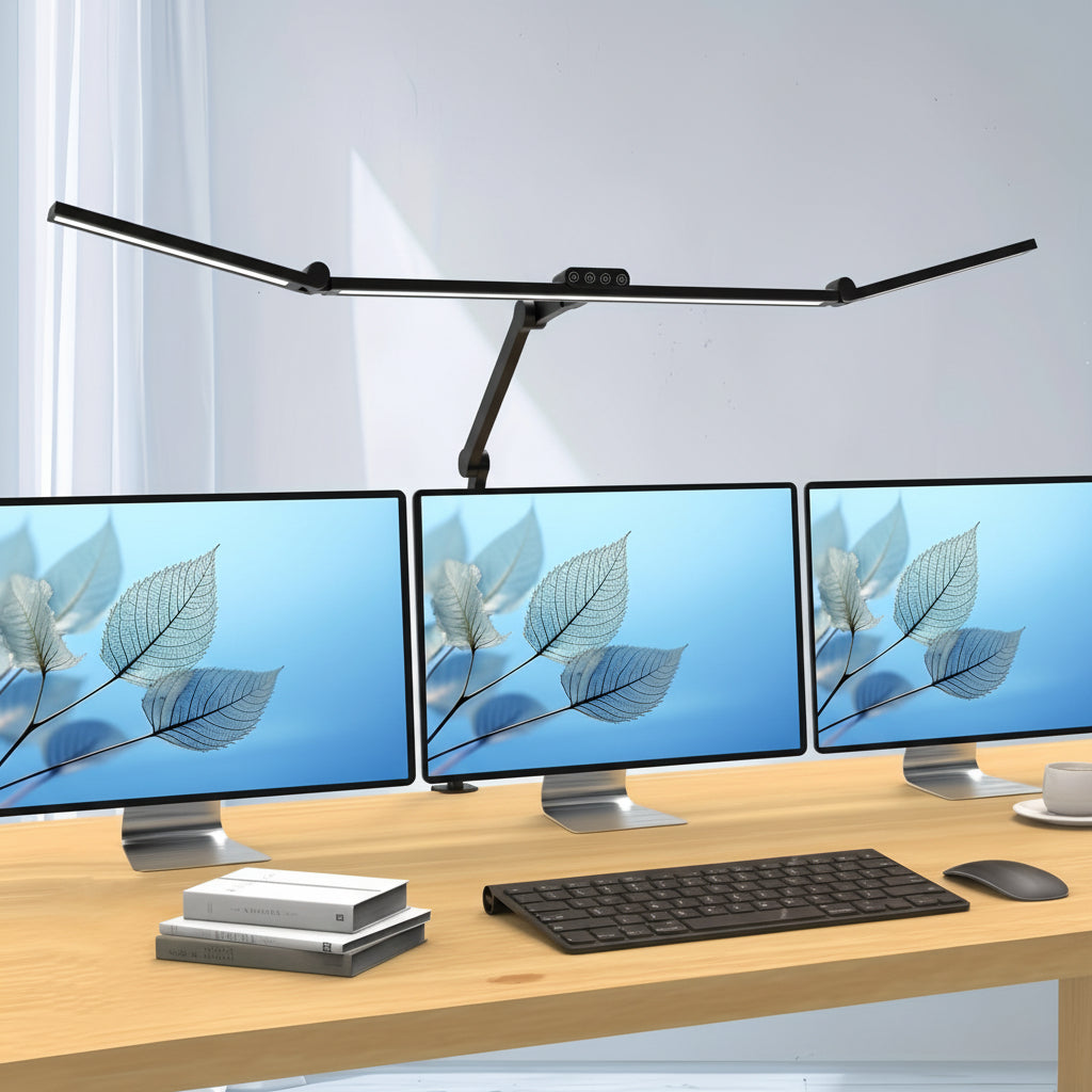 Lumiclamp 24W Ayarlanabilir LED Masa Lambası, Odaklanmış Çalışma İçin Kelepçeli
