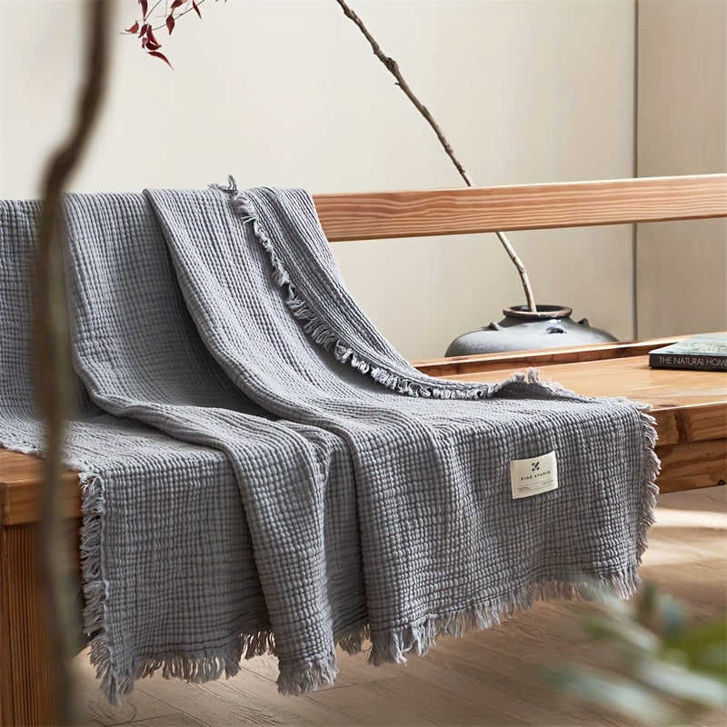 Softcloud 4-Layer Cotton Crepe Blanket For Everyday Use And Comfort