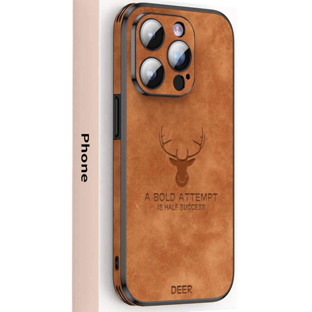 Funda para teléfono de cuero genuino con protección a prueba de golpes, delgada y estilizada