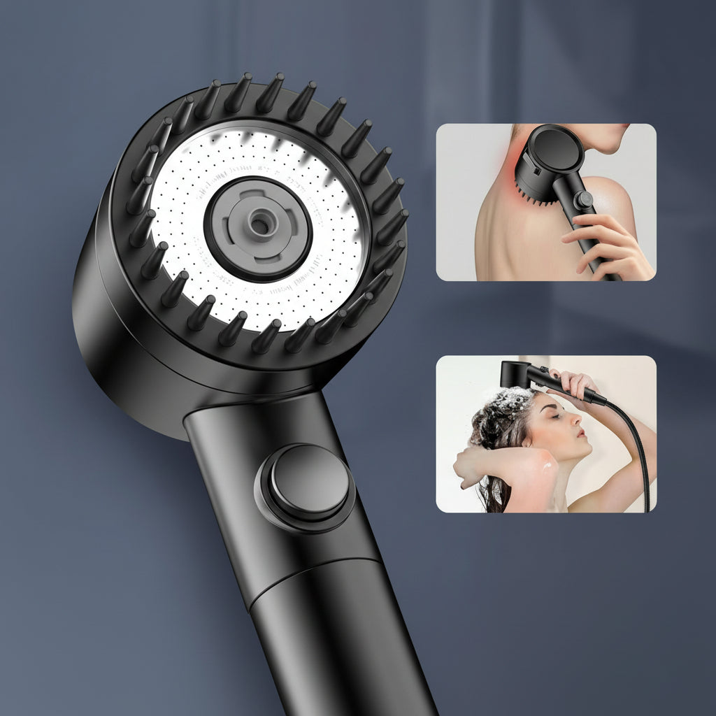 Pureflow Chlorine-Reducing Handheld Showerhead With On Off Switch And Skin Care Filter