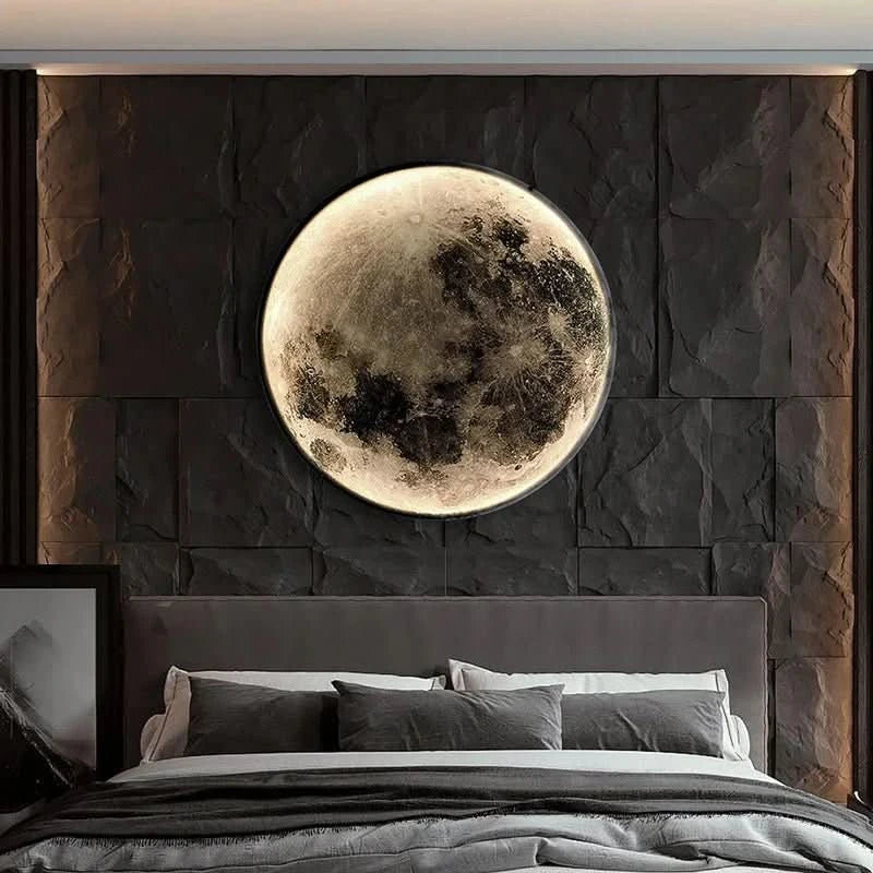 LunaGlow Moon Lamp Featuring Realistic Moon Finish For Cozy Bedroom Lighting