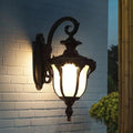 Victorian Style Cast Iron Outdoor Lantern Mounted On Wall For Entrances
