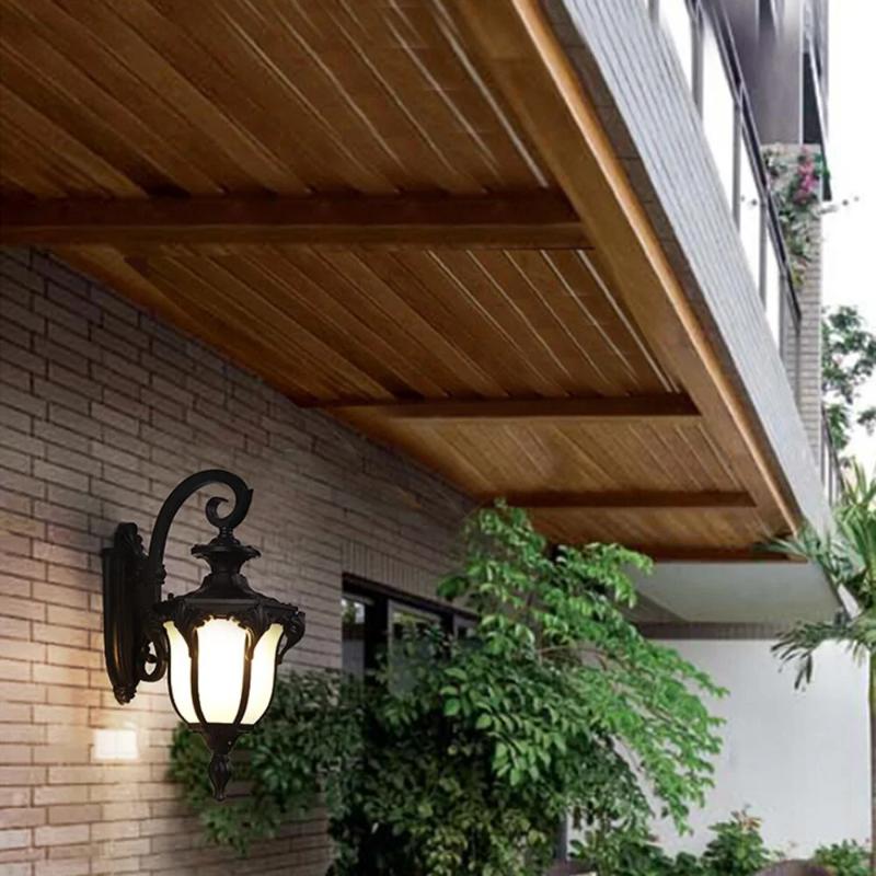 Victorian Style Cast Iron Outdoor Lantern Mounted On Wall For Entrances