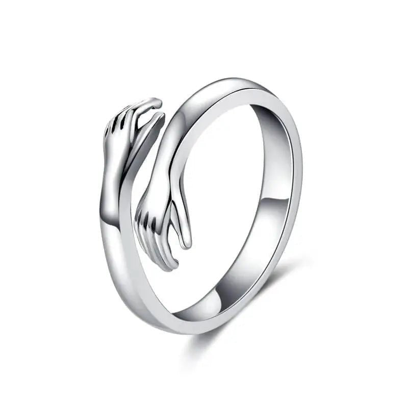 Anillo NovaForge Hug de acero inoxidable con acabado en tono dorado o plateado para uso diario