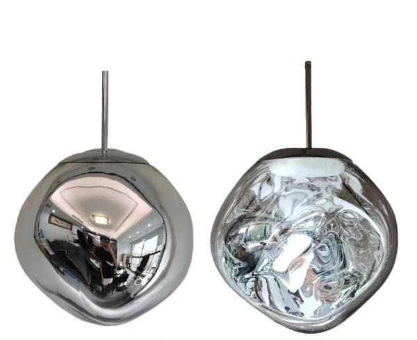 Nordisk minimalistisk glasspendel med klar skjerm for moderne hjem