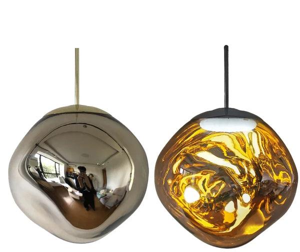 Nordisk minimalistisk glasspendel med klar skjerm for moderne hjem