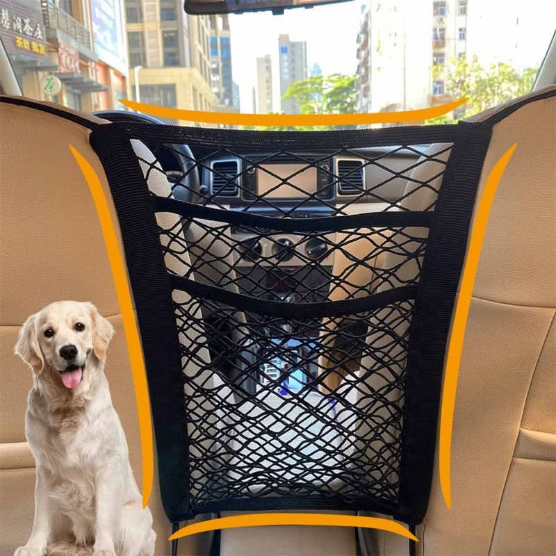 Rete di Sicurezza Elastico Doppia TrailGuard per Auto per Animali Domestici, Mantienili Sicuri in Movimento