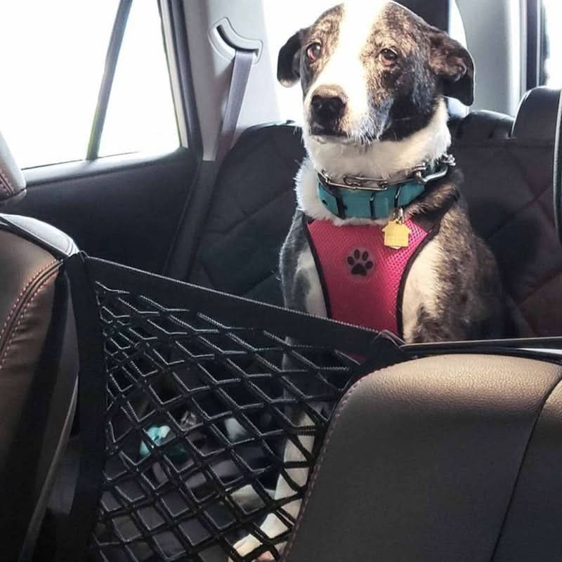 Rete di Sicurezza Elastico Doppia TrailGuard per Auto per Animali Domestici, Mantienili Sicuri in Movimento