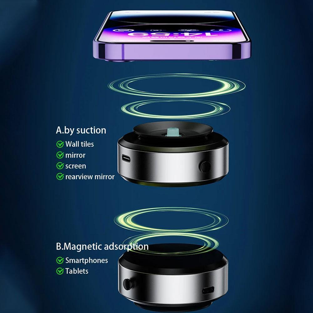 Phone Holder Magnetic Car Mount With Dual Sided Base Suction Cup