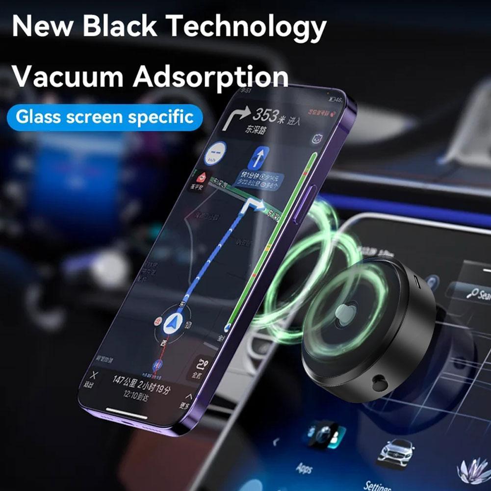 Phone Holder Magnetic Car Mount With Dual Sided Base Suction Cup