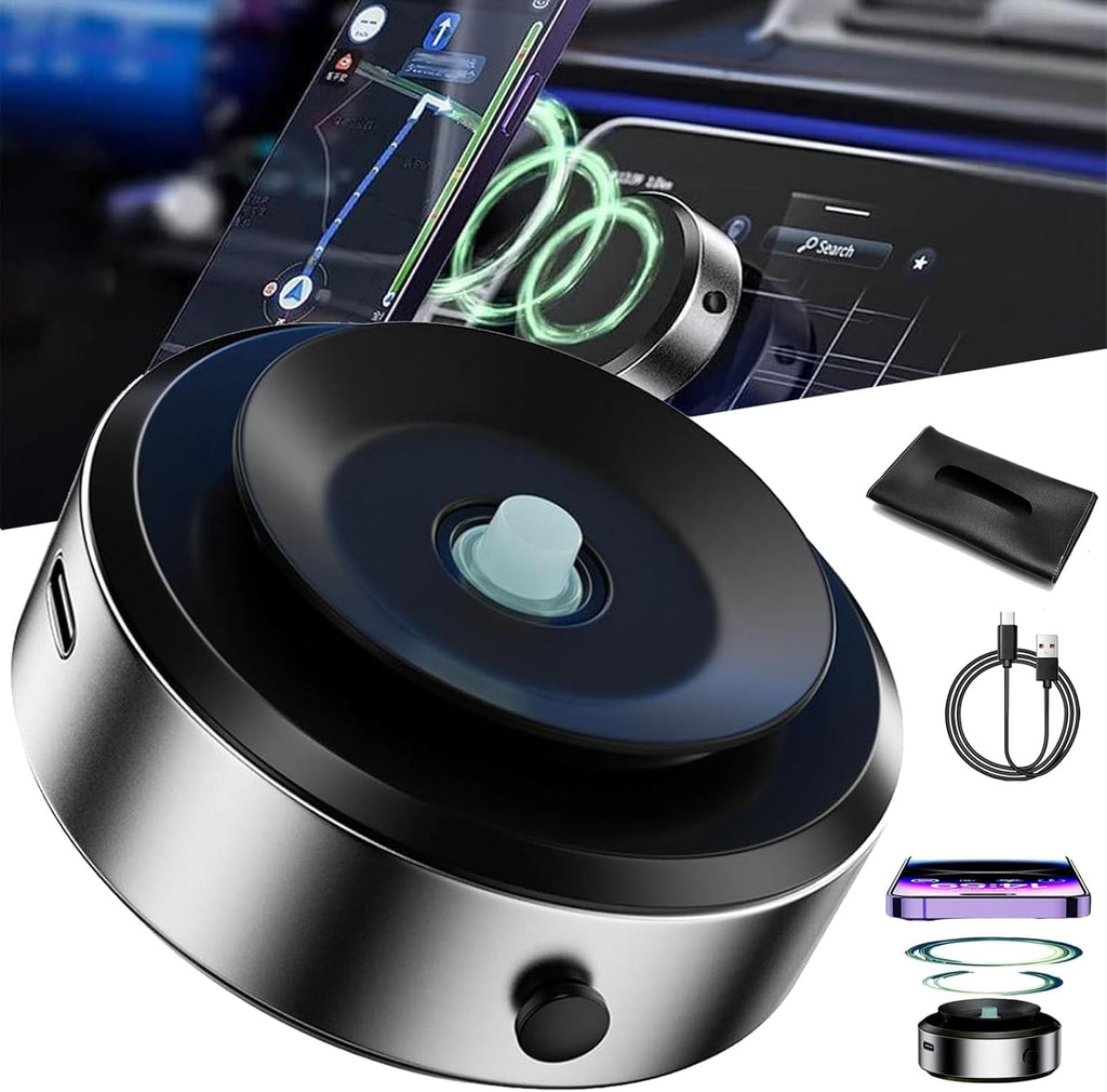 Phone Holder Magnetic Car Mount With Dual Sided Base Suction Cup