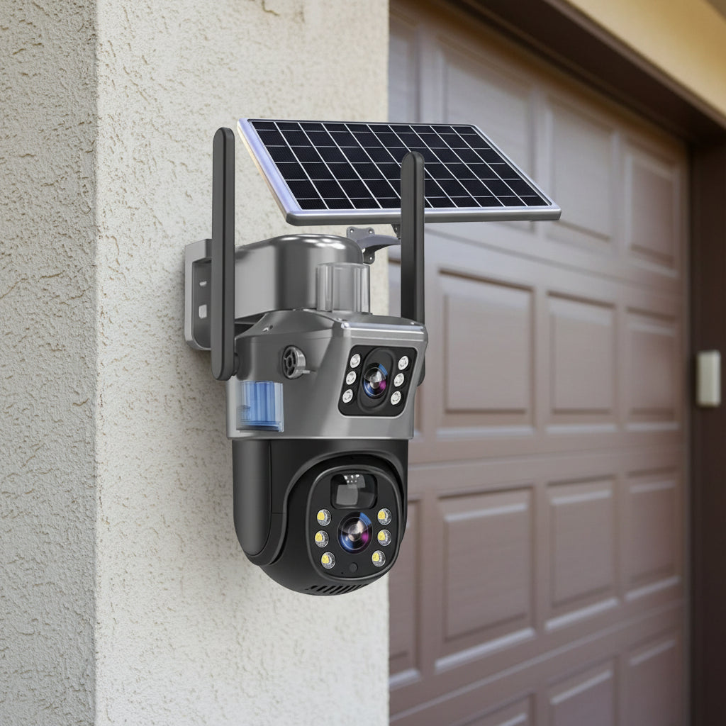 ApexGuard Solar Powered 4K Outdoor Camera With 10x Optical Zoom