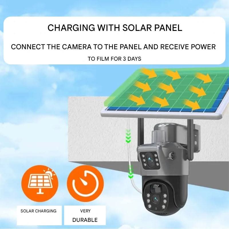 ApexGuard Solar Powered 4K Outdoor Camera With 10x Optical Zoom