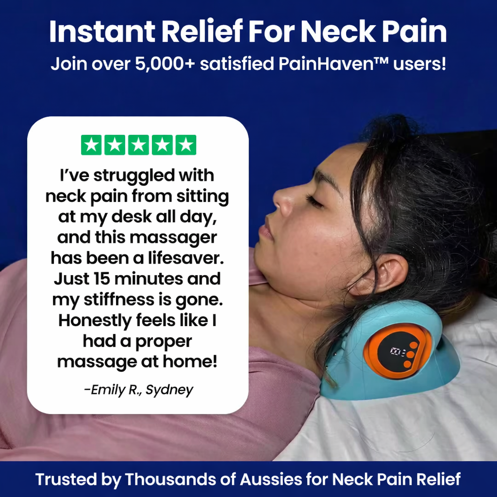 ReliefNest Neck Massager Portable With Heat For Home Office Travel