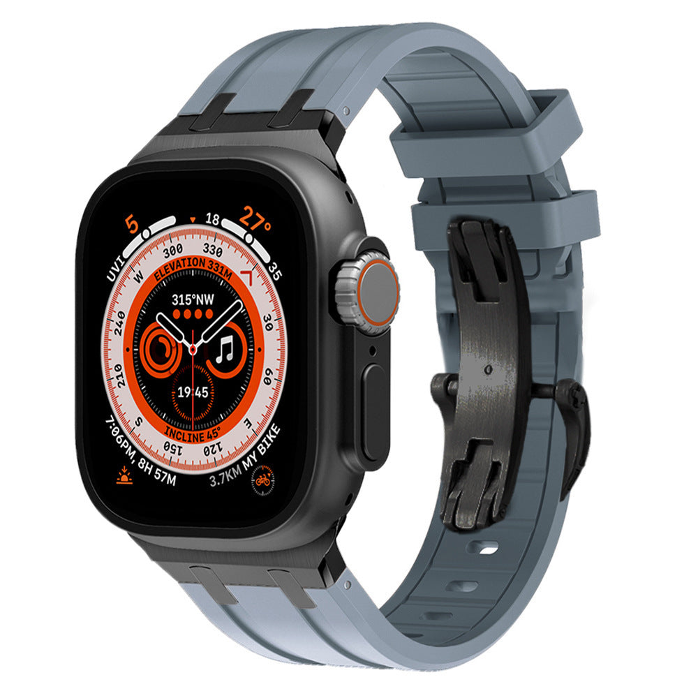 Bracelet en silicone NovaLink pour Apple Watch avec adaptateur en titane