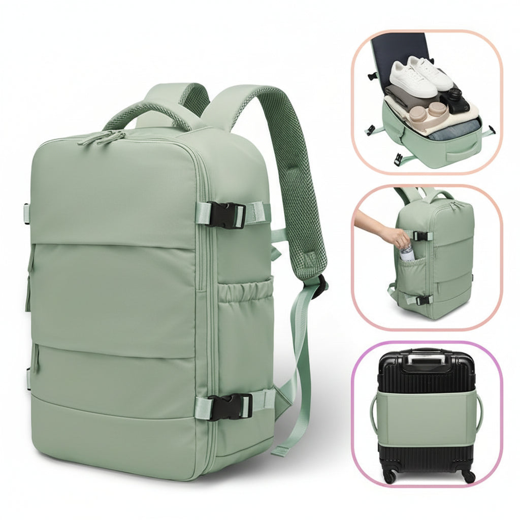 Set de mochila de viaje con aspiradora PackSmart para hombres, mujeres y estudiantes