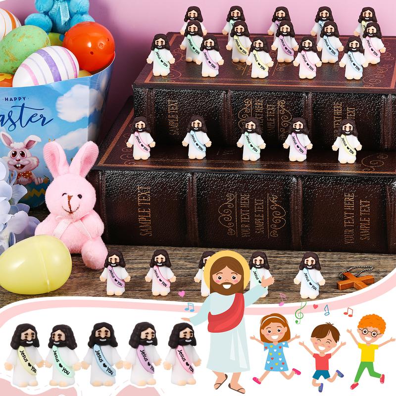 24-Piece Tiny Jesus Figurines Set With A Love You Message