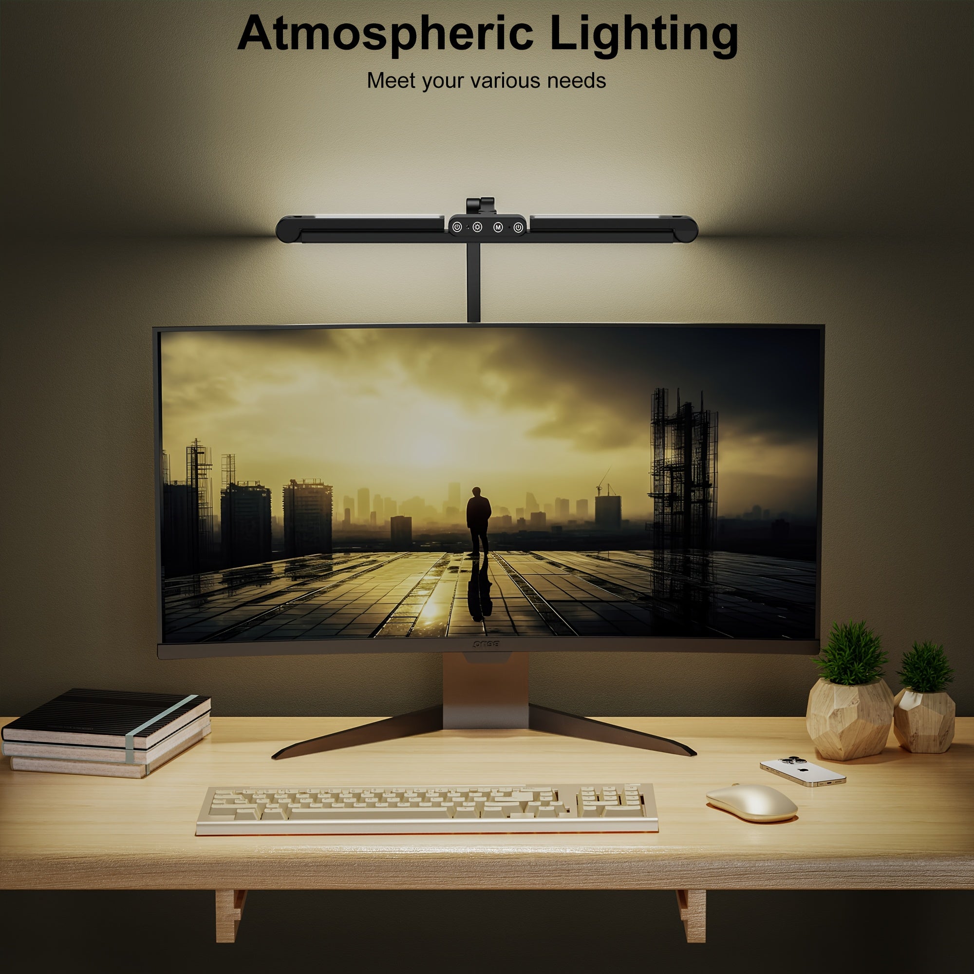 Prismalux Three-Head Clampable Led Desk Lamp for Workspaces