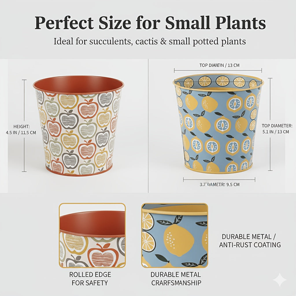 Sada dekorativních kovových květináčů Floralpot pro stylovou vnitřní prezentaci