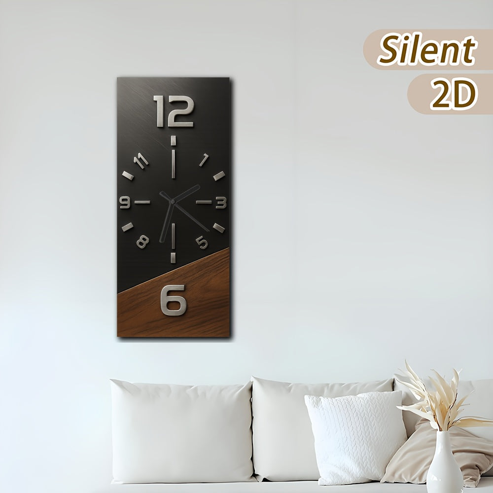 Timberedge Wall Clock in Modern Wooden Style Bold Contrast