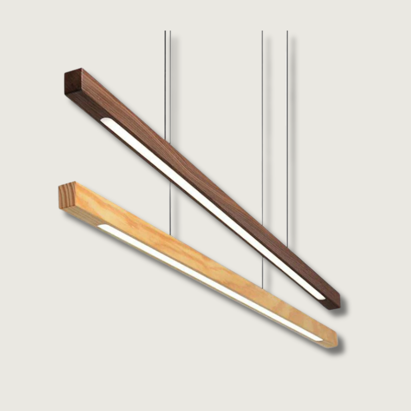 Luminária Suspensa de Madeira LED NovaLine Lighting com Altura Ajustável e LED de Baixo Consumo Energético