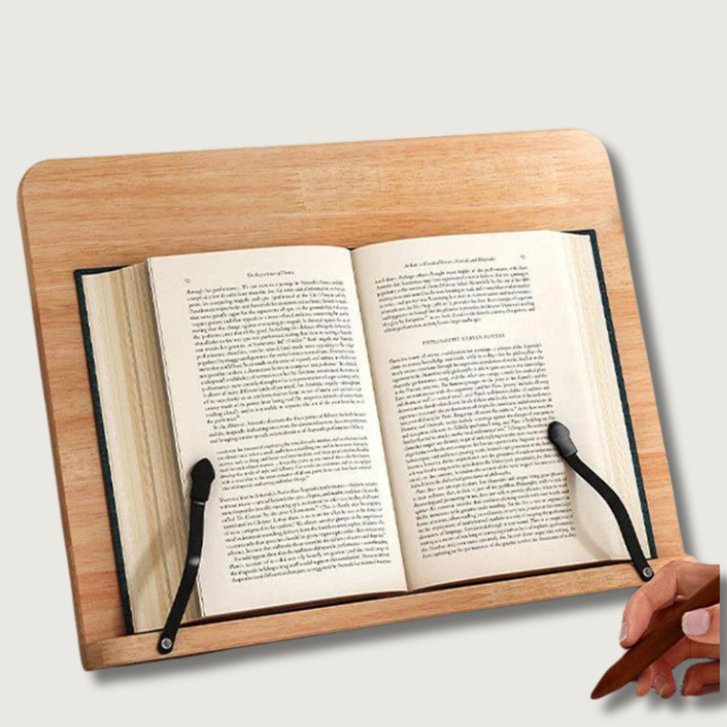 Support de livre en pin réglable pour lire sans le tenir à la maison