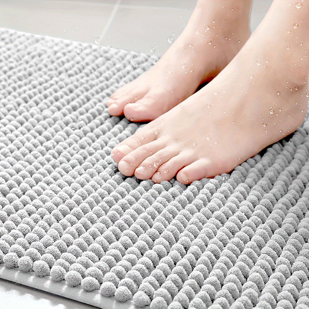 Tappetino da bagno a forma di L Lunava per spazi angolari, antiscivolo, morbido, 40x40x80 cm