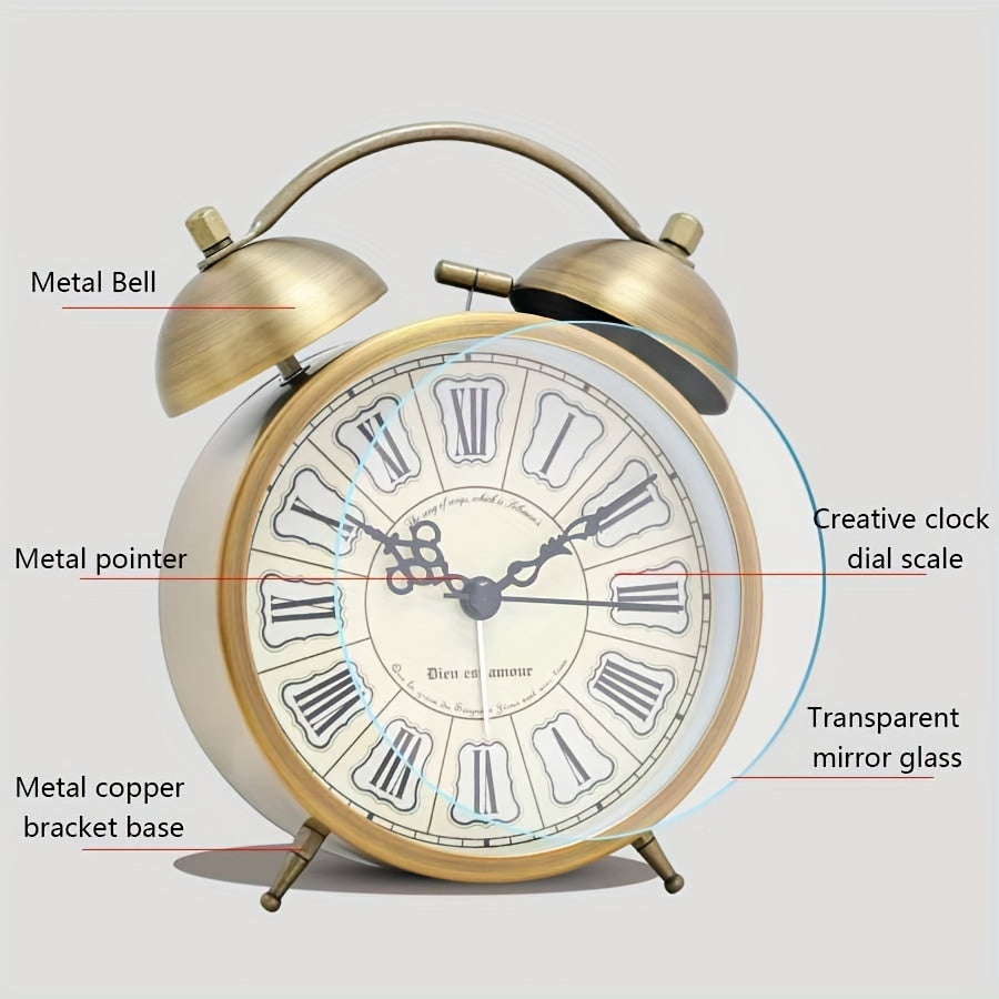 Nordibell Luminous Nordic Alarm Clock In Vintage Style