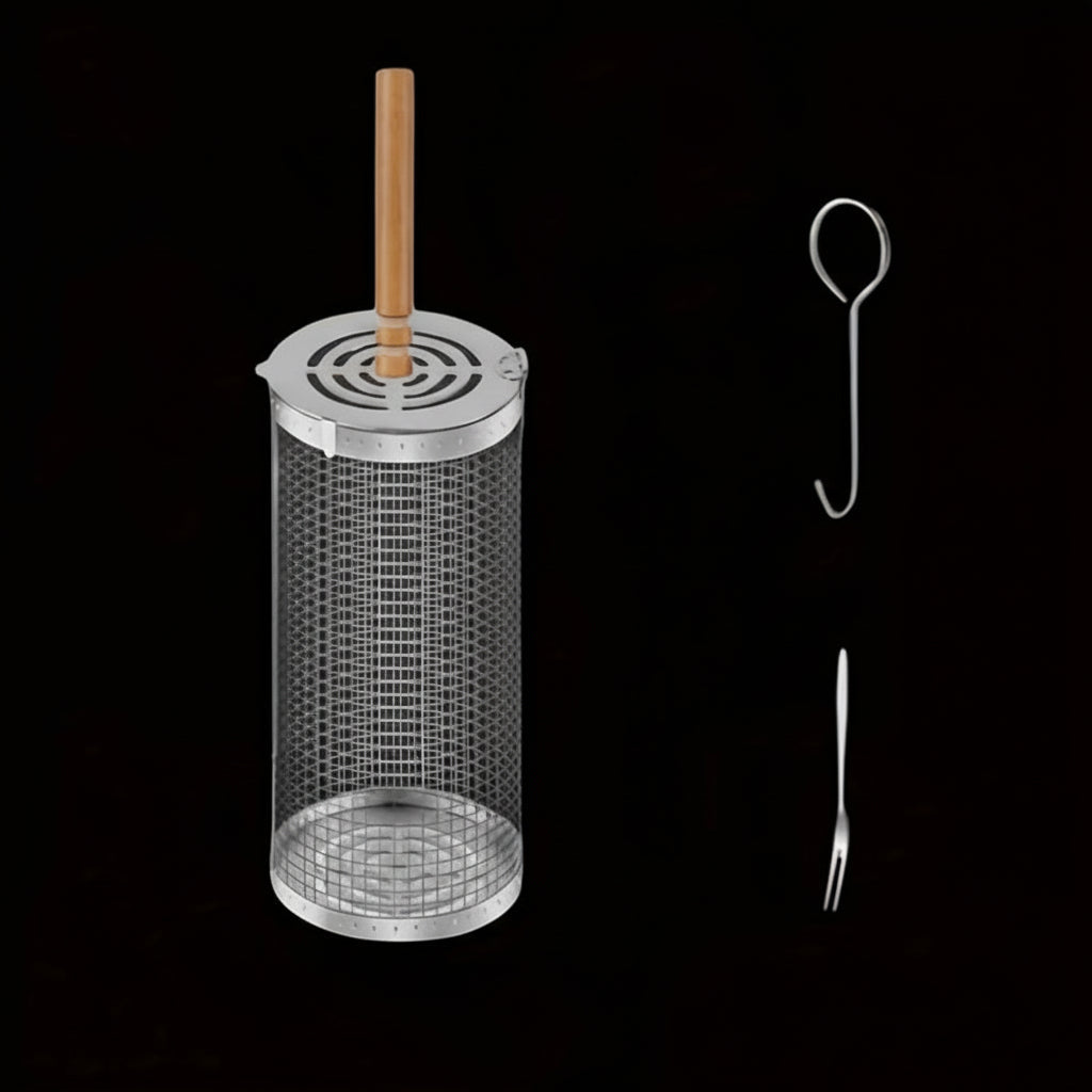 Eldkorg Öppen Låggrill Set, Portabel och Värmetålig