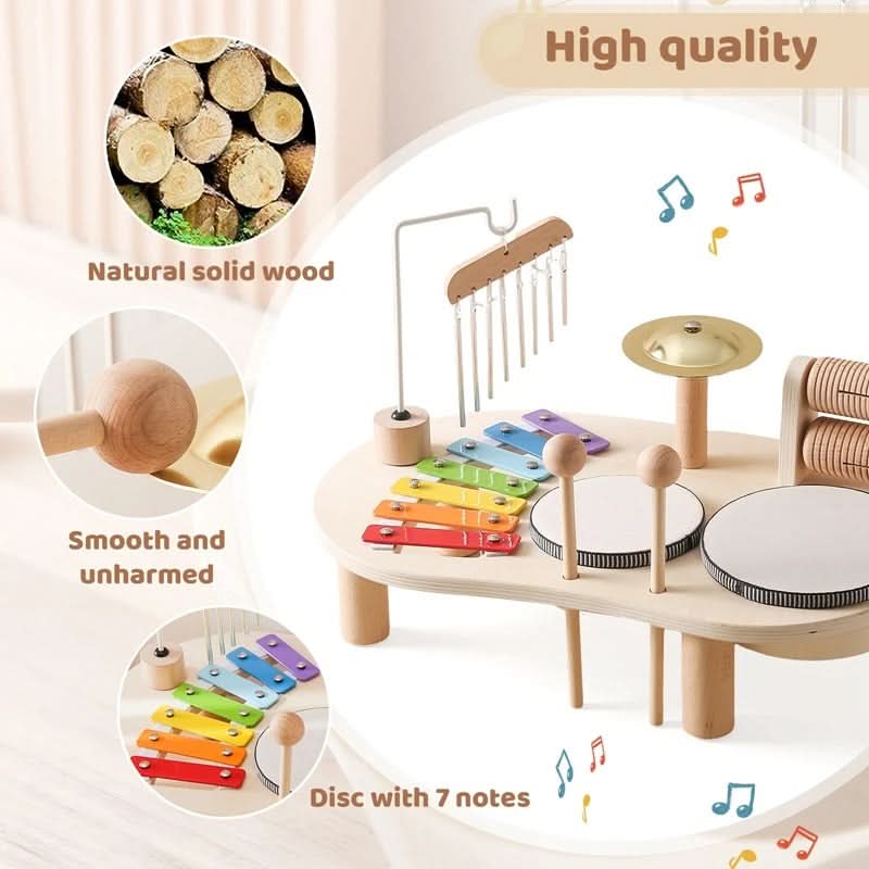 Kit de instrumentos de madera Sunrise para la exploración y el juego musical temprano