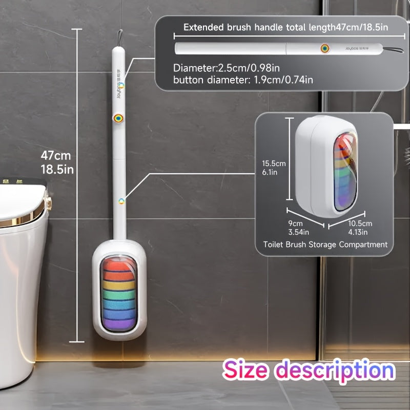 Spazzola per WC Compatta CleanHub con Base in Plastica Resistente