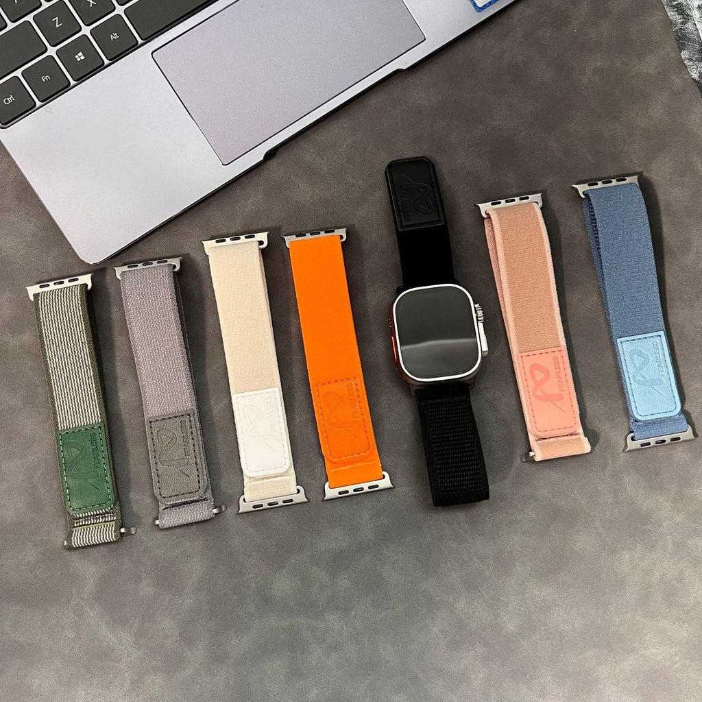 Cinturino in nylon a loop per orologio con chiusura a strappo per Apple Watch