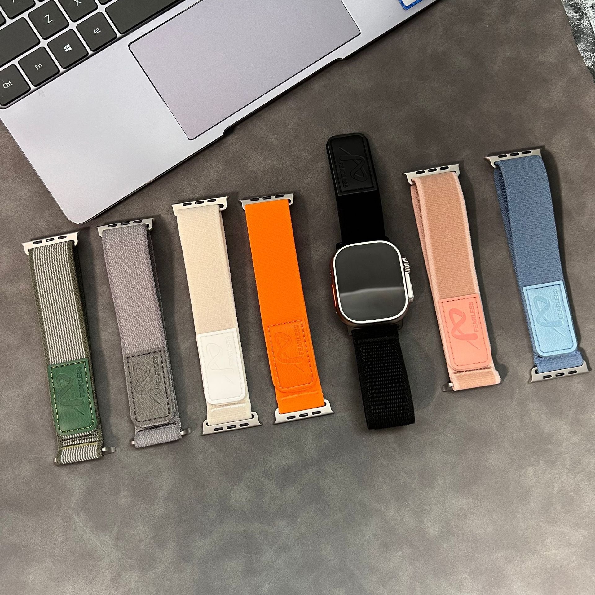 Cinturino in nylon a loop per orologio con chiusura a strappo per Apple Watch