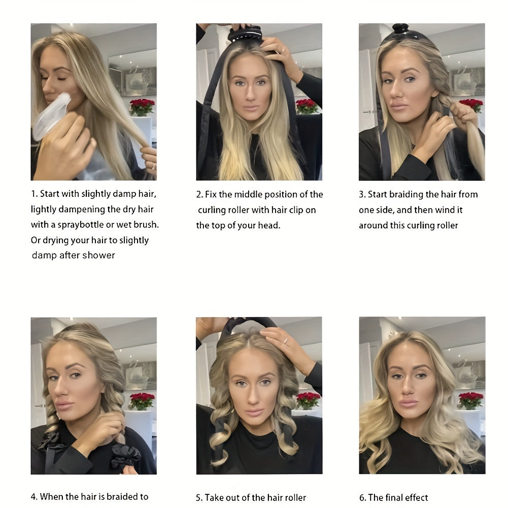シルクベラ 蝶結びデザイン 布製 ヘアカーラー ノーヒートカール用