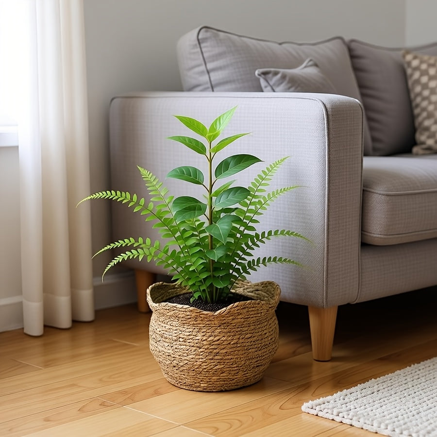 Rattankruka Handvävd Planterare för Naturlig Boho- och Skandinavisk Inredning