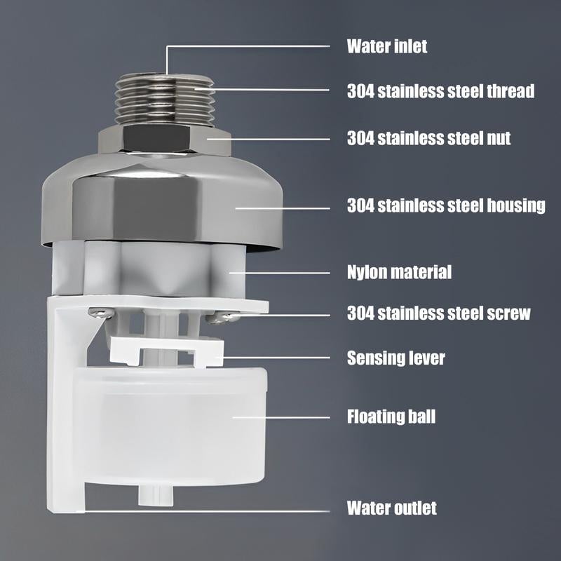 Válvula Mini Totalmente Automática em Aço Inoxidável 304 com Bola Flutuante
