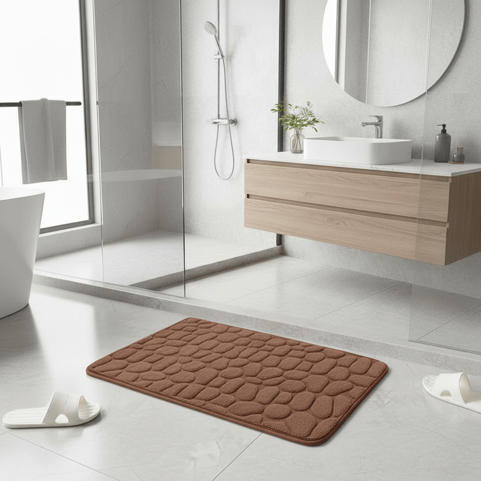Alfombrilla de baño SereneStride ultra suave para secado rápido y comodidad diaria en el hogar