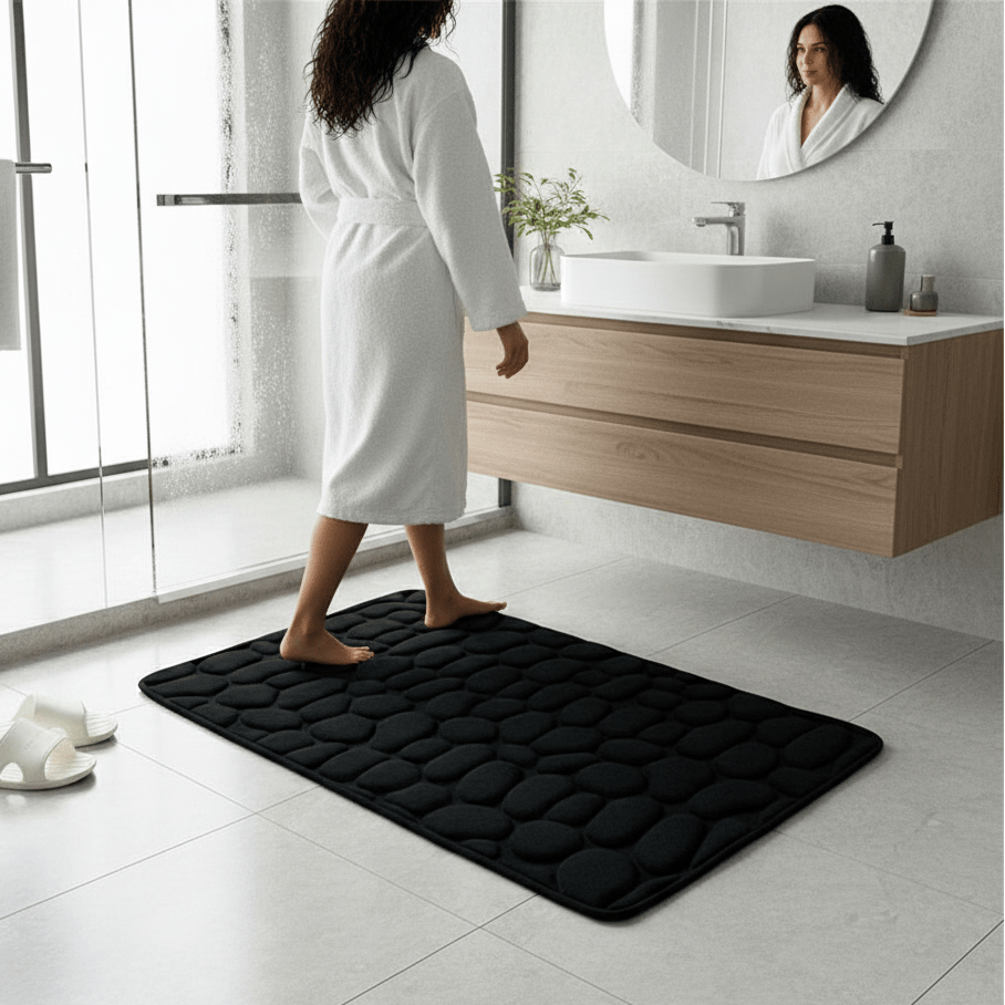 Alfombrilla de baño SereneStride ultra suave para secado rápido y comodidad diaria en el hogar