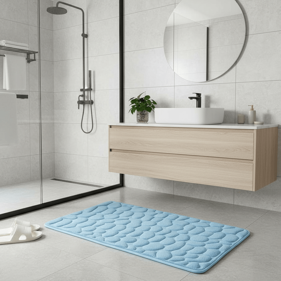 Alfombrilla de baño SereneStride ultra suave para secado rápido y comodidad diaria en el hogar