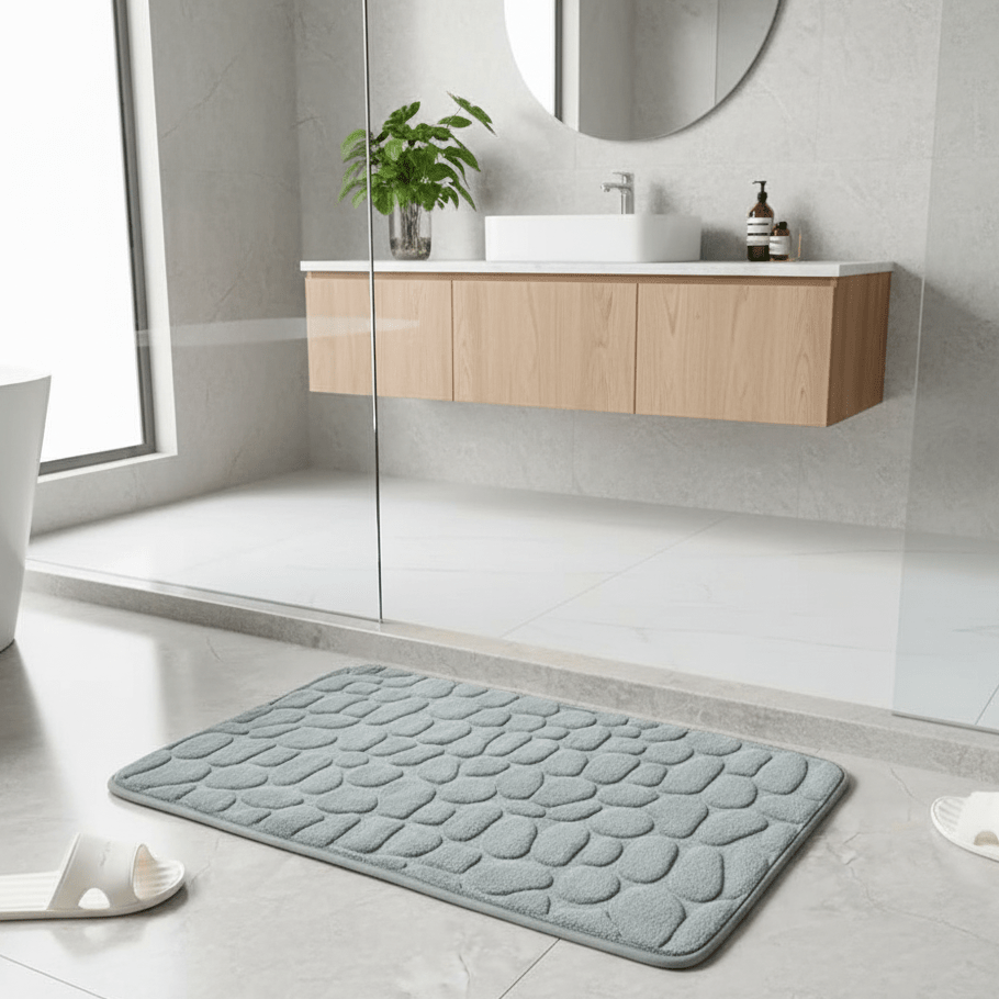 Alfombrilla de baño SereneStride ultra suave para secado rápido y comodidad diaria en el hogar