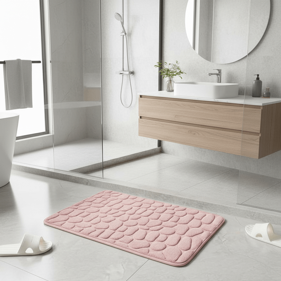 Alfombrilla de baño SereneStride ultra suave para secado rápido y comodidad diaria en el hogar