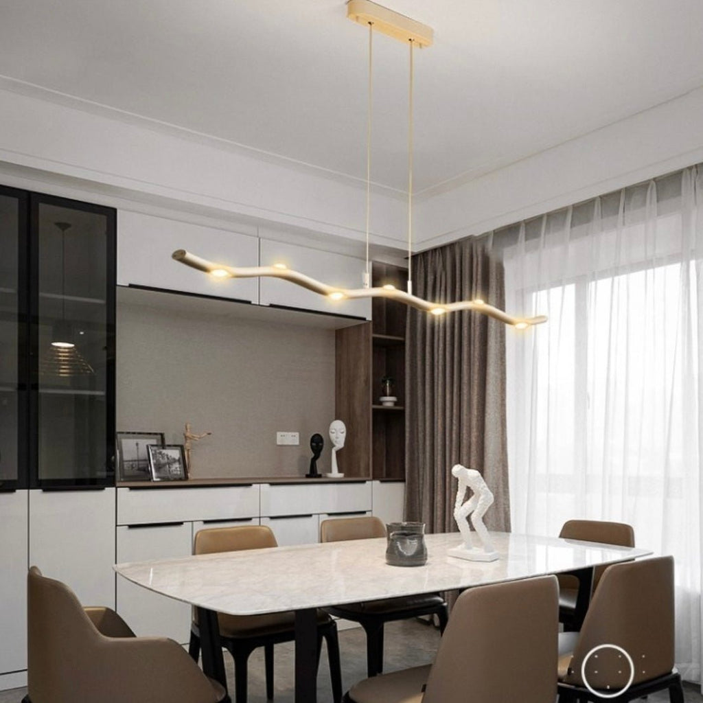Lampada a sospensione lineare LED NovaLux Slim per cucina, sala da pranzo e spazio di lavoro