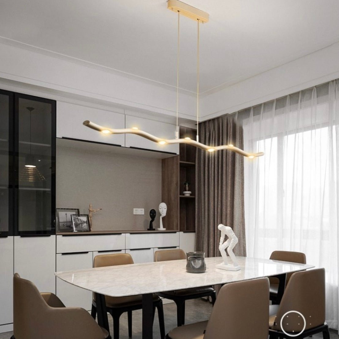 Lampada a sospensione lineare LED NovaLux Slim per cucina, sala da pranzo e spazio di lavoro