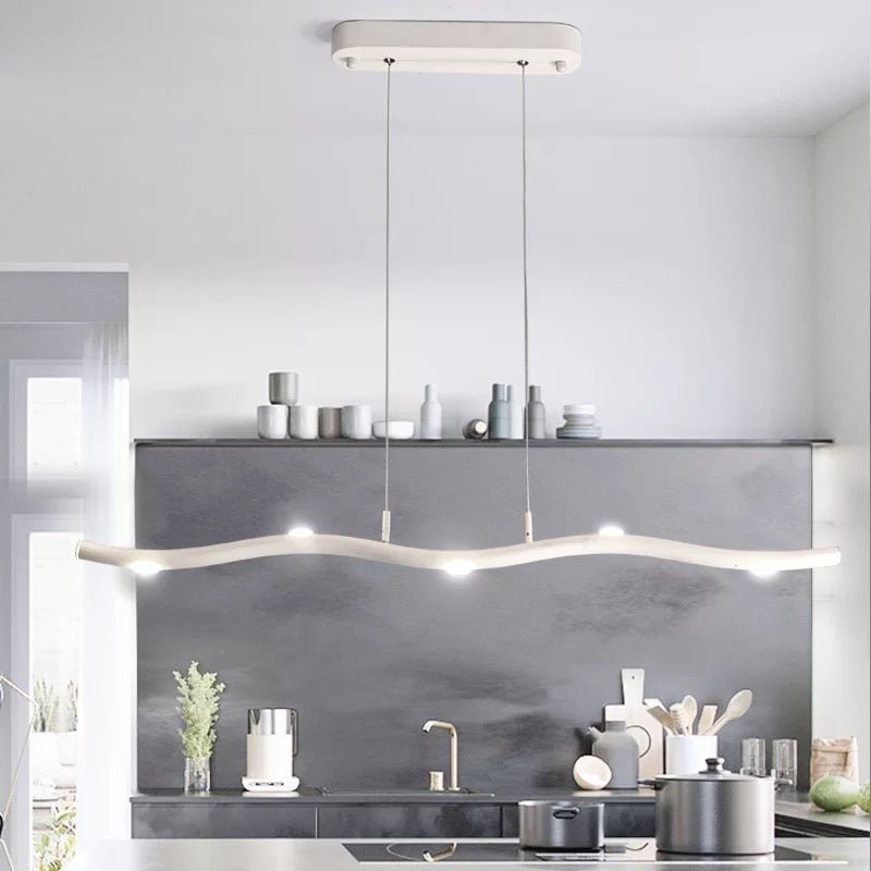Lampada a sospensione lineare LED NovaLux Slim per cucina, sala da pranzo e spazio di lavoro