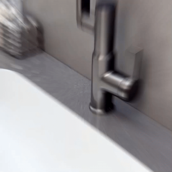 FlowMatrix Height Adjustable Faucet With 360 Degree Swivel And Temperature Display